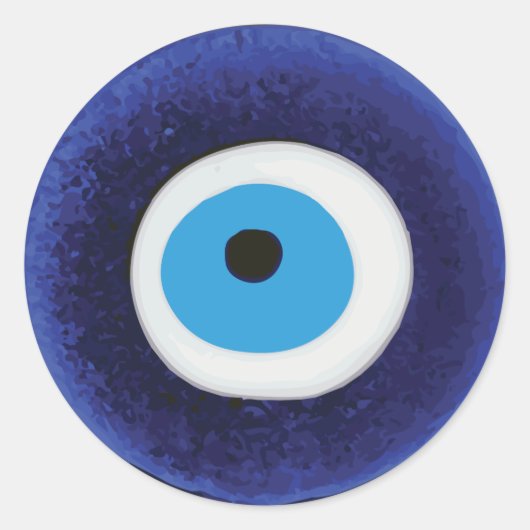 Boze Oog Nazar Talisman Ronde Sticker (Voorkant)