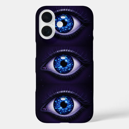 Boze Oog op Donkere Glitter Canvas Case-Mate iPhone Case (Achterkant)