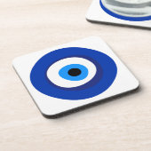 boze oog - oud symbool anti - quiteit talisman sup bier onderzetter (Linkerzijde)