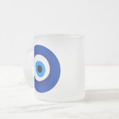 boze oog - oud symbool anti - quiteit talisman sup matglas koffiemok (Voorkant links)