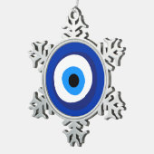 boze oog - oud symbool anti - quiteit talisman sup tin sneeuwvlok ornament (Rechts)