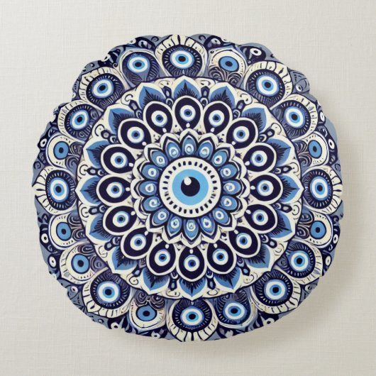 Boze oog rond kussen (Voorkant)