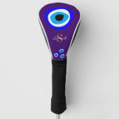 Boze oog Talisman & Arabische Amulet /Turks, Griek Golfheadcover (Voorkant)