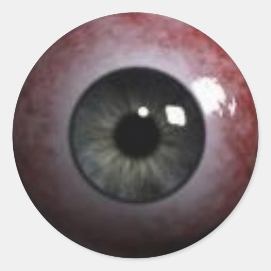 boze oogbol ronde sticker (Voorkant)