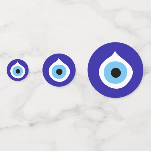 boze oogsymbool antieke nazar fatima talisman char confetti (Achterkanten)