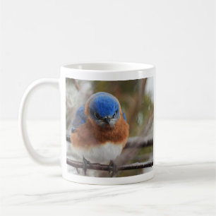 Boze oostelijke blauwe gaai koffiemok