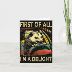 Boze Opossum Rijdt Grappige Quote Allereerst Ben I Kaart