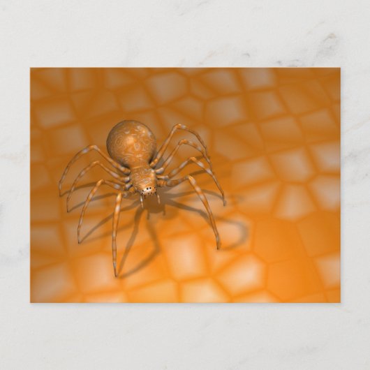 boze Oranje spin Briefkaart (Voorkant)