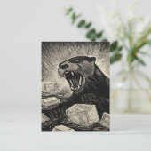 Boze otter breekt ijs briefkaart (Staand voorkant)