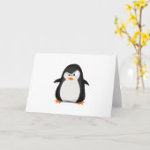Boze Pinguïn Kaart (Gele Bloem)