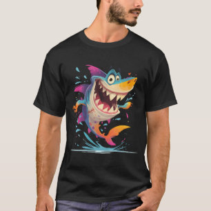 Boze Piranha Cartoon â€“ Woest Onderwater Schepsel T-shirt