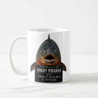 Boze Piranha Mugshot bij Riverdale Politie Koffiemok