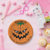 Boze pompoen griezelig Halloween Party Papieren Bordje (Feest)