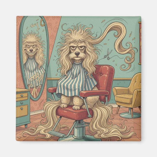 Boze Poodle  Magneet (Voorkant)