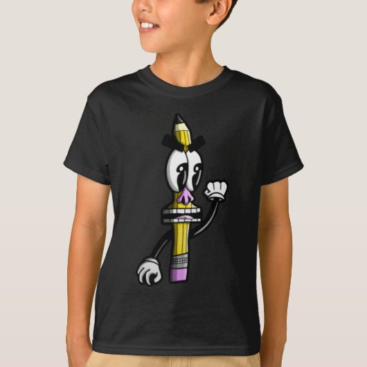 Boze Potlood Volledige Lichaam T-shirt (Voorkant)