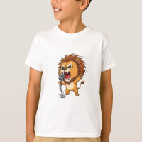 Boze Rockster Leeuw Zanger Illustratie Kinderen