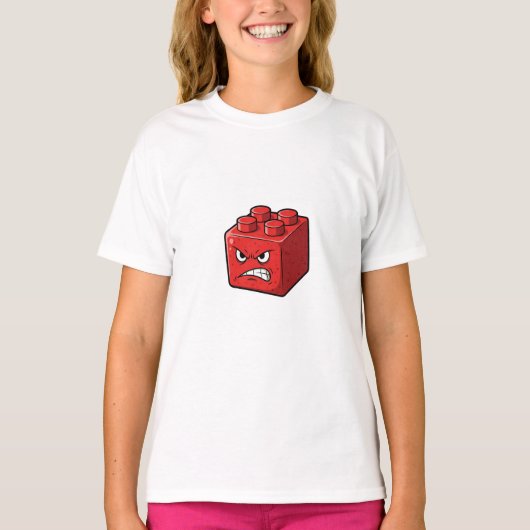 Boze Rode Speelgoed Baksteen Kinderen T-shirt (Voorkant)