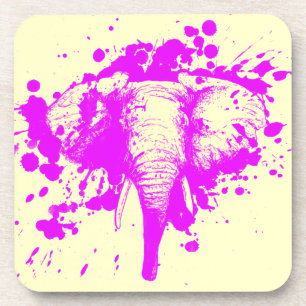 Boze Roze Olifant Drankjes Onderzetter