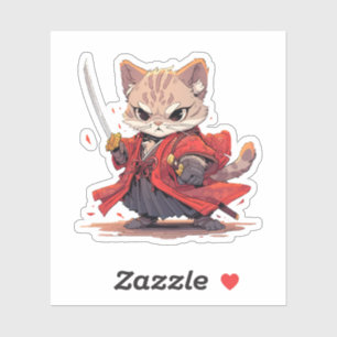 Boze samoerai stijl Kat Held Sticker