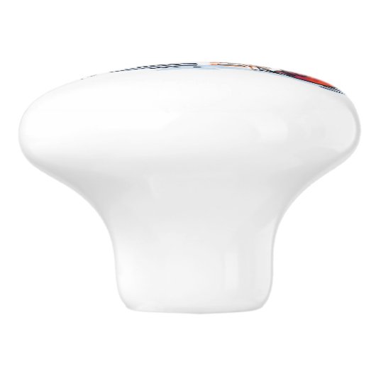 Boze Santa keramische knop (Zijkant)