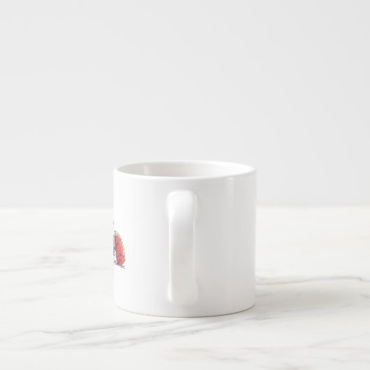 Boze Santa linkerhand espresso mok (Achterkant)