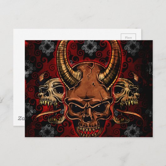 boze schedels briefkaart (Voorkant / Achterkant)