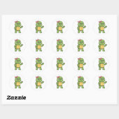 Boze schildpad ronde sticker (Vel)
