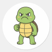 Boze Schildpad Sticker (Voorkant)