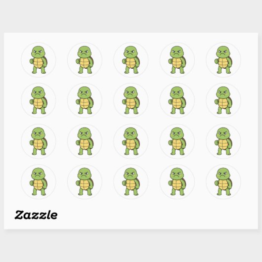 Boze Schildpad Sticker (Vel)