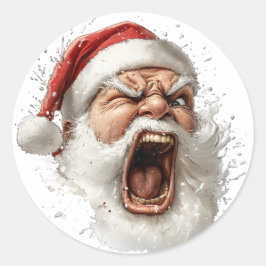 Boze Sinterklaas-Sticker Ronde Sticker