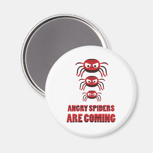 Boze spinnen komen T-Shirt Magneet (Voorkant / Achterkant)