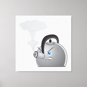 Boze Theepot Canvas Afdruk