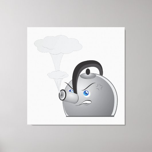 Boze Theepot Canvas Afdruk (Voorkant)