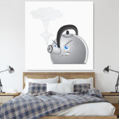 Boze Theepot Canvas Afdruk (Insitu (Slaapkamer))