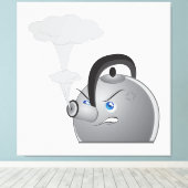 Boze Theepot Canvas Afdruk (Insitu (Houten vloer))