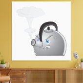Boze Theepot Canvas Afdruk (Insitu (Woonkamer))
