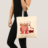 boze tovenares met zijn kat tote bag (Voorkant (product))