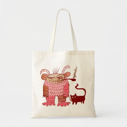 boze tovenares met zijn kat tote bag (Voorkant)
