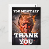 Boze Trump Bedankt Briefkaart (Voorkant / Achterkant)