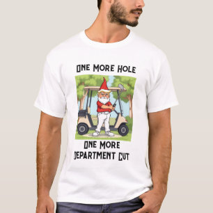 Boze Trump speelt golf terwijl hij de regering sni T-shirt