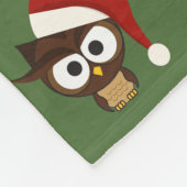 Boze uil met kerstmuts fleece deken (Hoek)