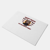 Boze vampierkat hunkert naar zoete Halloween-bloed Deurmat (Schuin)