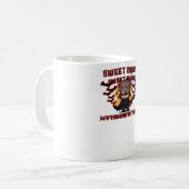 Boze vampierkat hunkert naar zoete Halloween-bloed Koffiemok (Voorkant links)