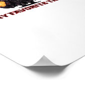 Boze vampierkat hunkert naar zoete Halloween-bloed Poster (Hoek)