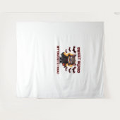 Boze vampierkat hunkert naar zoete Halloween-bloed Wandkleed (Voorkant (horizontaal))