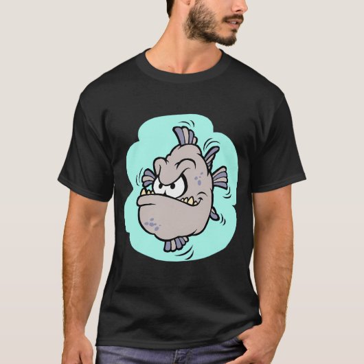 Boze vis uit cartoon t-shirt (Voorkant)