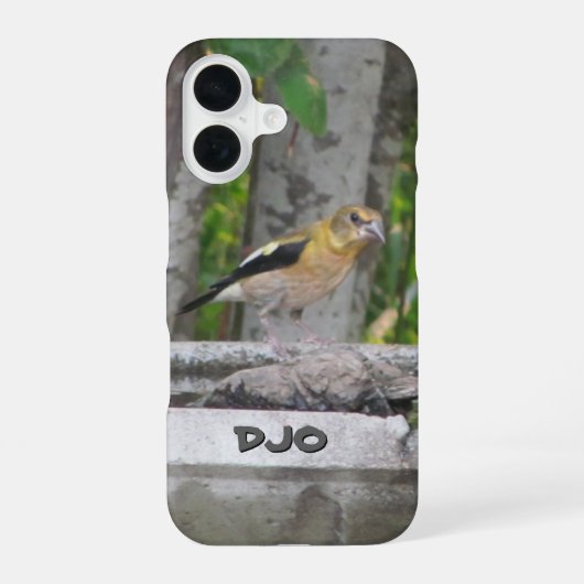 Boze Vogel met je Initiaal iPhone 16 Hoesje (Achterkant)