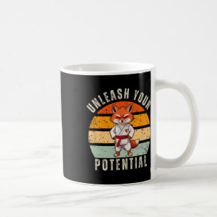 Boze vos Japanse zelfverdediging karate retro Koffiemok