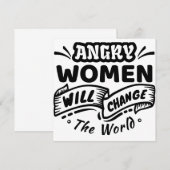 Boze vrouw verandert de wereld kaart (Voorkant / Achterkant)