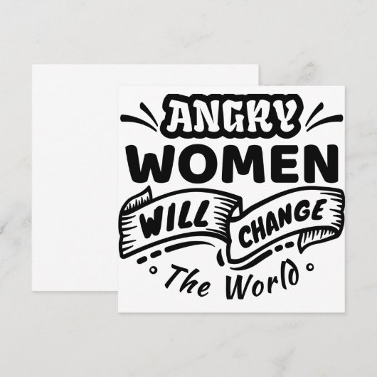 Boze vrouw verandert de wereld kaart (Voorkant / Achterkant)